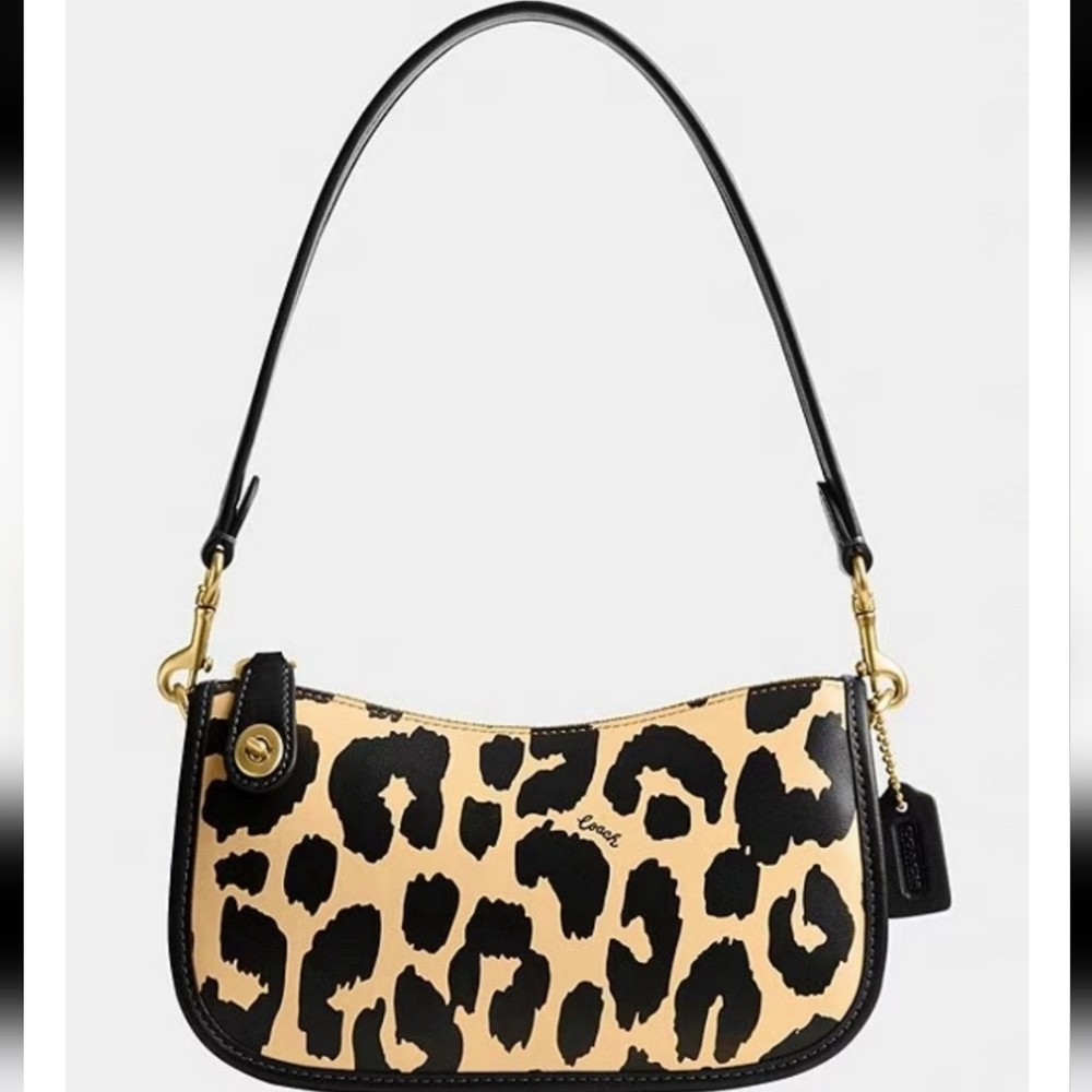 Coach Leopard Print Swinger 20, NWT